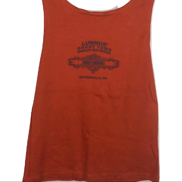 NWT Harley-Davidson Tank Top Orange Womens Large - Picture 2 of 8